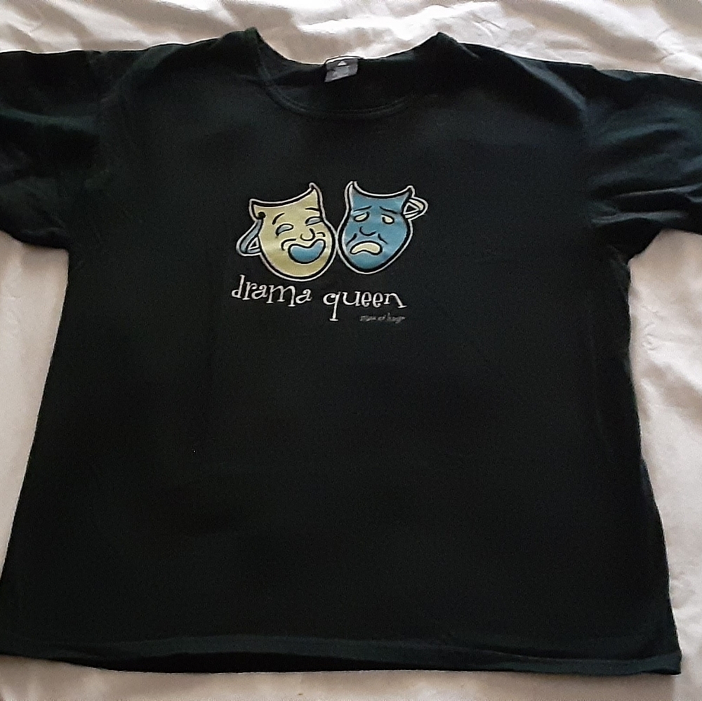 Fun, Drama Queen women's tshirt, XL, Quail Hollow brand, navy, GUC